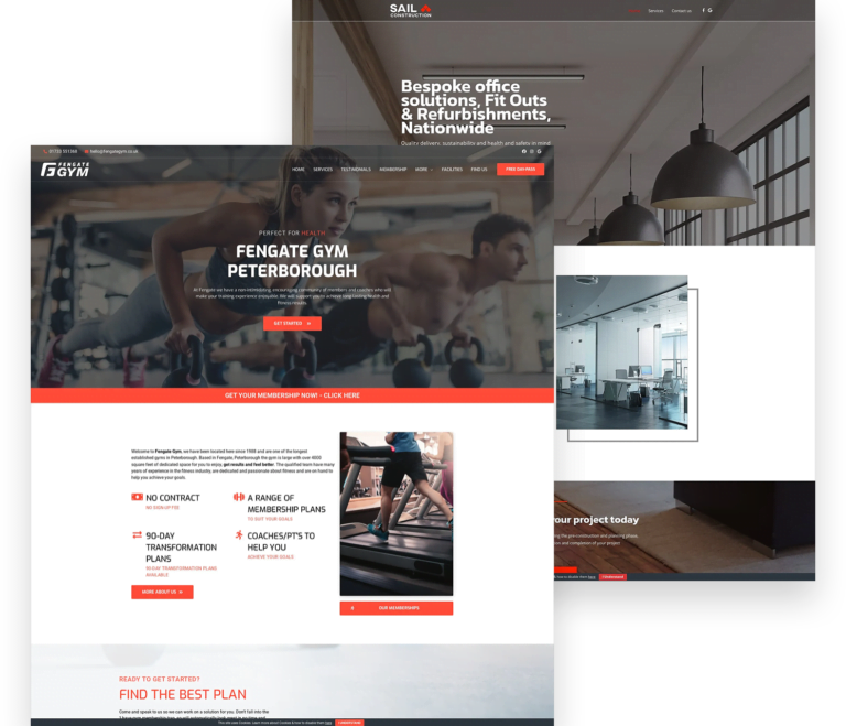 gym and construction web design example Gym and Construction Web Design Example